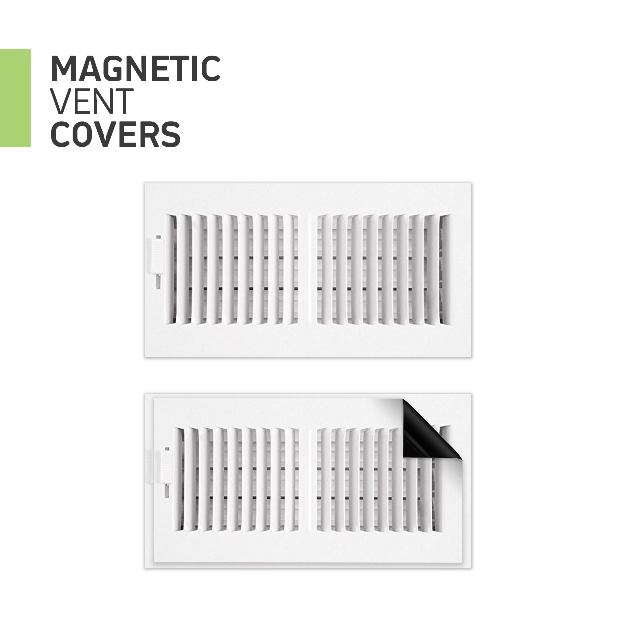 Magnetic Vent Cover. Perfect for HVAC in RV or Home - 8 x 8 (6 Pack) 